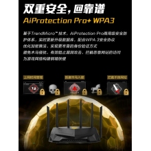 asus華碩TUFGAMINGAX5400穿墻王高速wifi6AX3000升級版雙頻無線千兆企業(yè)級wifi家用游戲加速端口路由器 電競網(wǎng)線版